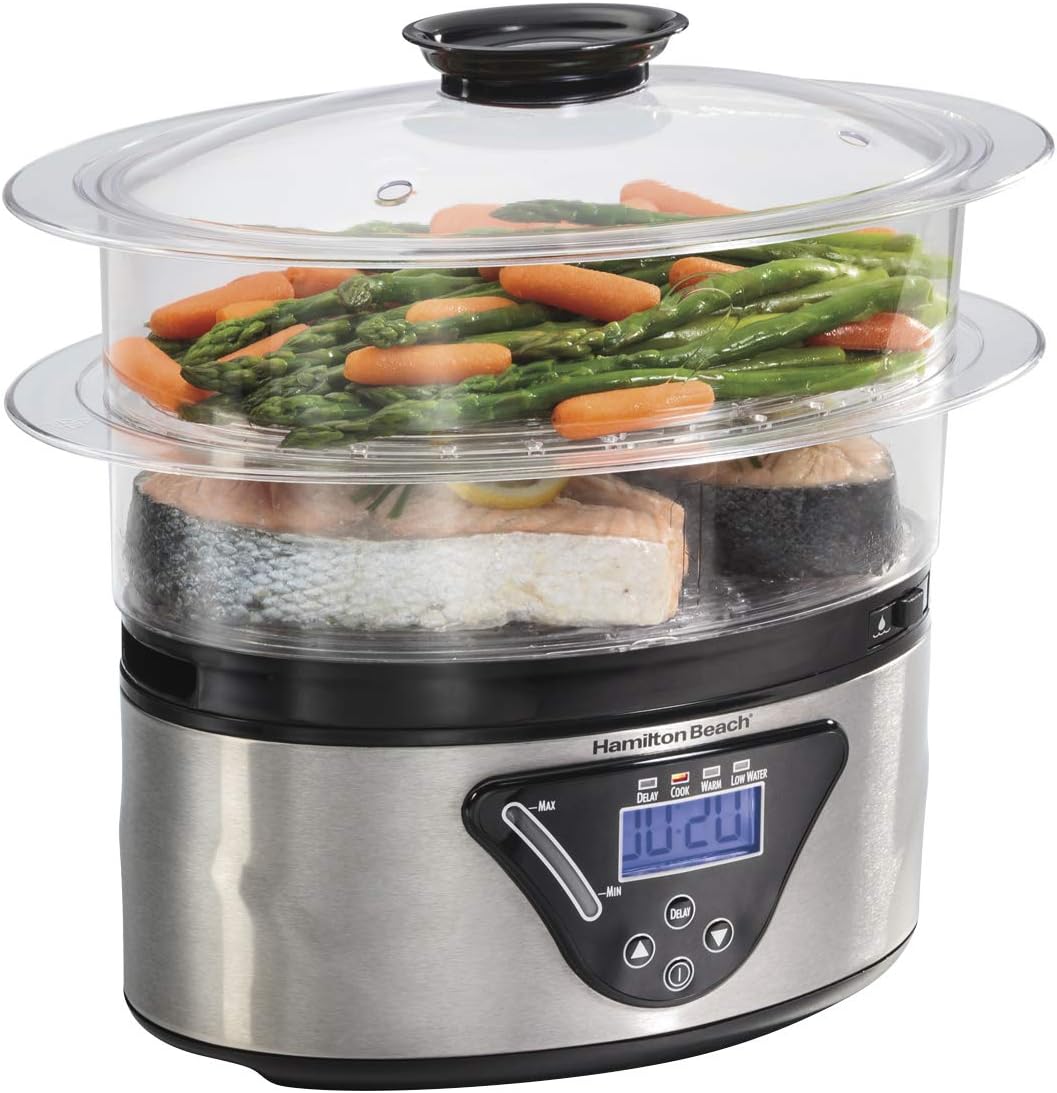 Hamilton Beach 5.5 Quart Digital Steamer, Black, 37530C