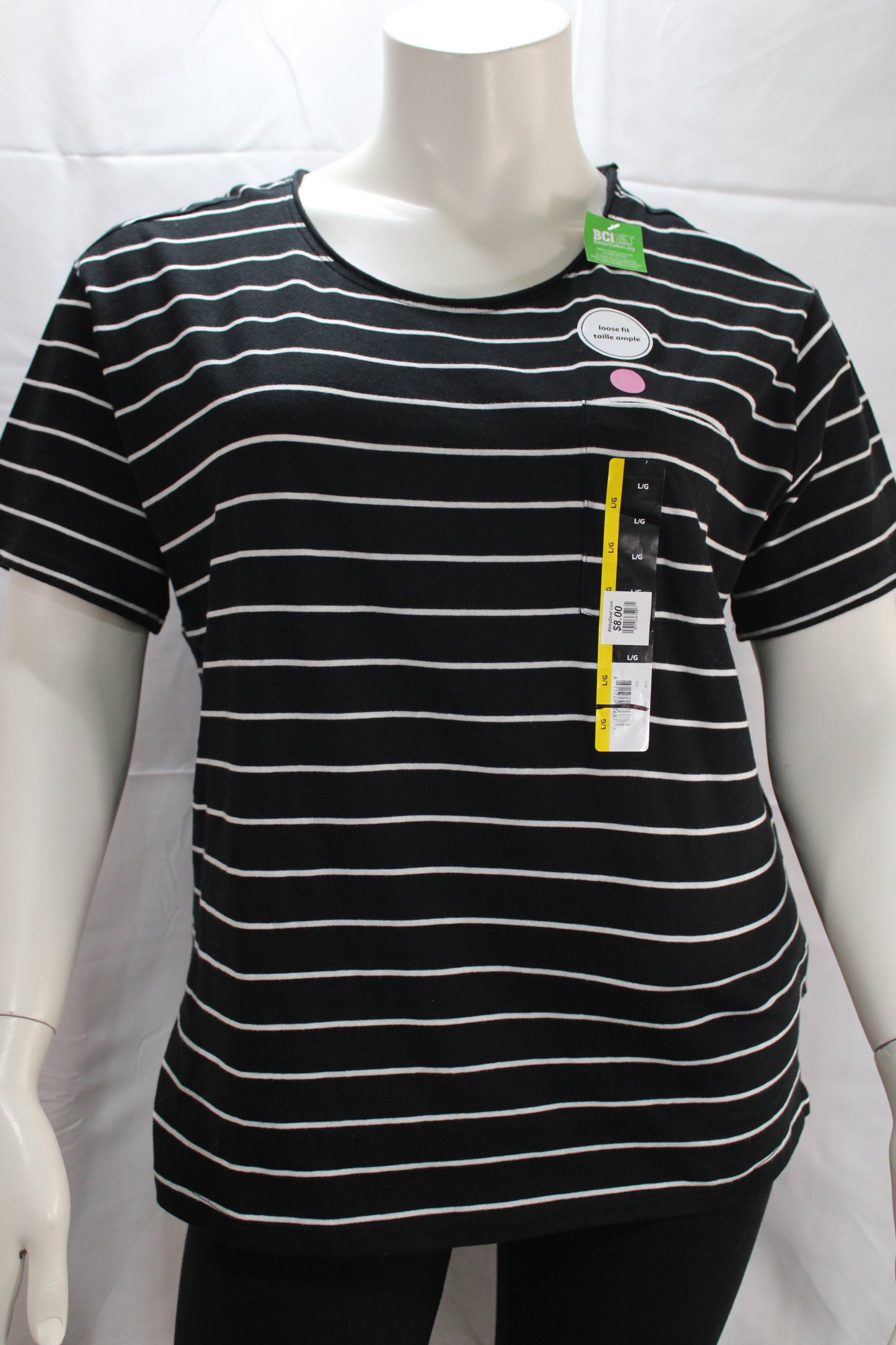 GEOGE RELAXED NECK TEE BlACK