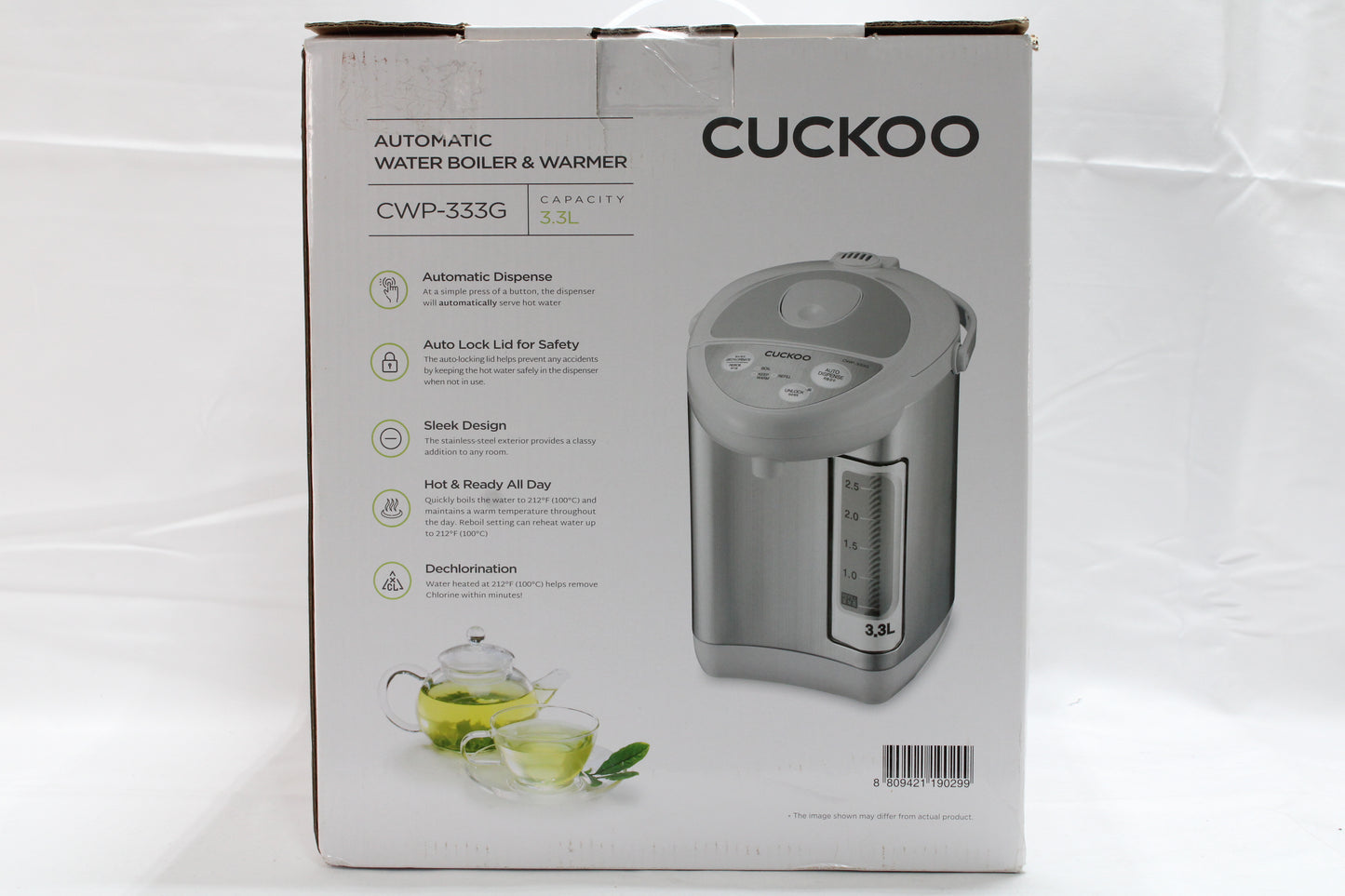 CUCKOO CWP-333G | 3L Hot Water Dispenser for Coffee, Tea, Instant Noodles & More.