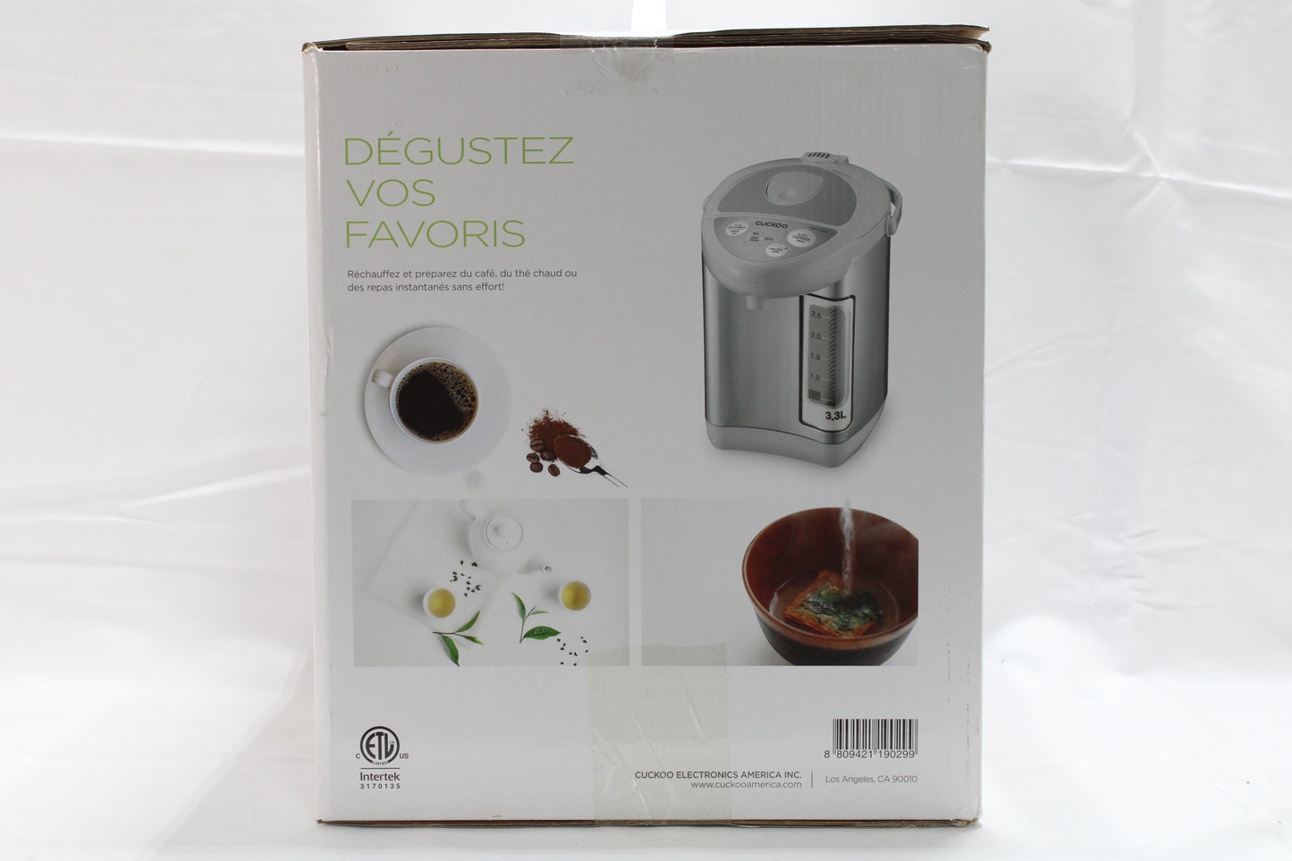 CUCKOO CWP-333G | 3L Hot Water Dispenser for Coffee, Tea, Instant Noodles & More.